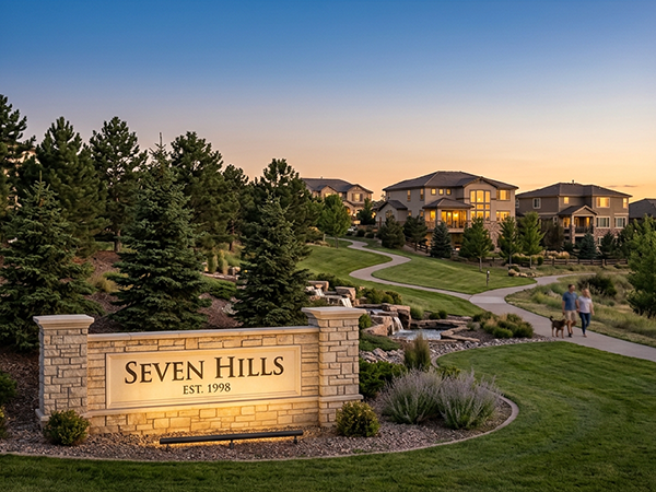 Luxury guard-gated estate overlooking a golf course with Las Vegas strip views in Seven Hills, Henderson